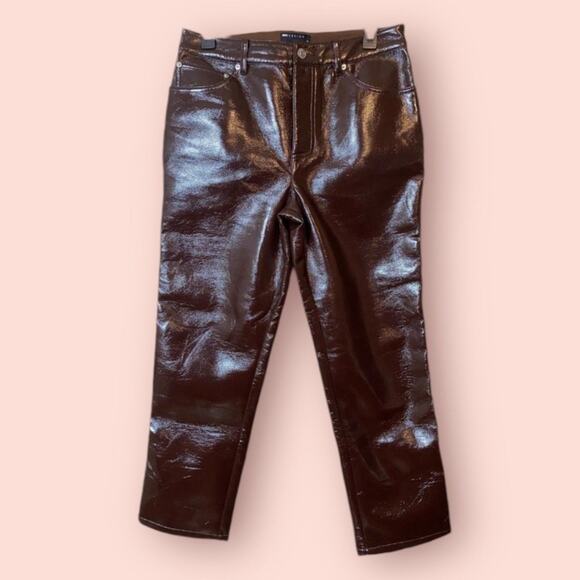asos high waisted vinyl jeans 30x28 size 10 medium pants - Picture 1 of 5